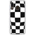 Black and White Zoomed Checkerboard Galaxy A20 Clear Case
